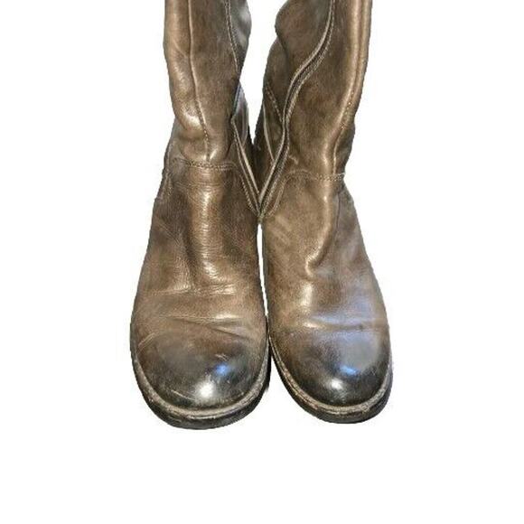 Alberto Fermani Knee High Boots Full Zip Brown Leather Size US 7 Italy 👀 - Picture 11 of 15